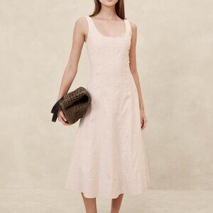NWT Banana Republic Linen-Blend Midi Dress